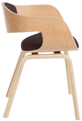 Besucherstuhl Kingston Stoff - natura/braun