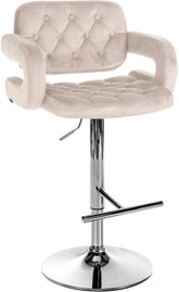 Barhocker Dublin Samt chrom - creme