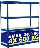 Schwerlastregal 160x60x180 cm - blau