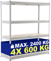 Schwerlastregal 160x60x180 cm - wei�