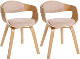 2er Set Stühle Kingston Stoff - natura/creme