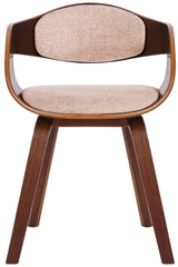 2er Set Stühle Kingston Stoff - walnuss/creme
