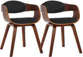 2er Set Stühle Kingston Stoff - walnuss/schwarz