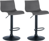 2er Set Barhocker Branford Kunststoff - grau