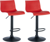 2er Set Barhocker Branford Kunststoff - rot