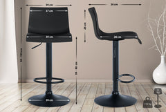 2er Set Barhocker Branford Kunststoff - schwarz