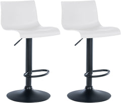2er Set Barhocker Branford Kunststoff - wei�