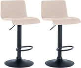 2er Set Barhocker Branford Stoff - creme