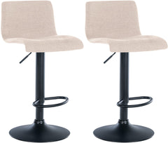 2er Set Barhocker Branford Stoff - creme
