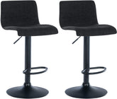 2er Set Barhocker Branford Stoff - schwarz