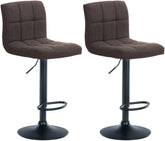 2er Set Barhocker Calma Stoff schwarz - braun