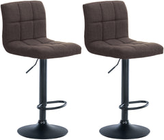 2er Set Barhocker Calma Stoff schwarz - braun