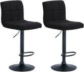 2er Set Barhocker Calma Stoff schwarz - schwarz