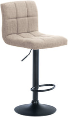 2er Set Barhocker Calma Stoff schwarz - creme