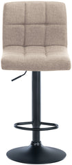 2er Set Barhocker Calma Stoff schwarz - creme