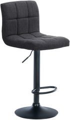 2er Set Barhocker Calma Stoff schwarz - dunkelgrau