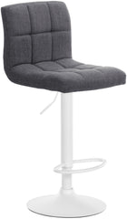 2er Set Barhocker Calma Stoff wei� - hellgrau