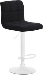 2er Set Barhocker Calma Stoff wei� - schwarz