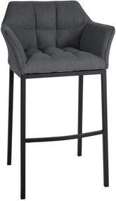 Barhocker Damaso B Filz mit 4-Fu� Gestell - grau