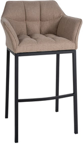 Barhocker Damaso B Filz mit 4-Fu� Gestell - taupe