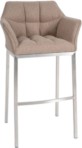 Barhocker Damaso E Filz mit 4-Fu� Gestell - taupe