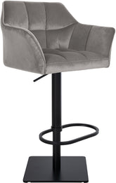 Barhocker Damaso B Samt - grau