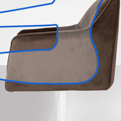 Barhocker Damaso W Samt - braun