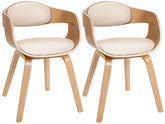 2er Set Stühle Kingston Kunstleder - natura/creme