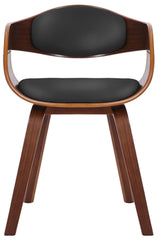 2er Set Stühle Kingston Kunstleder - walnuss/schwarz