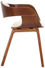 2er Set Stühle Kingston Kunstleder - walnuss/creme
