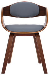 2er Set Stühle Kingston Kunstleder - walnuss/grau