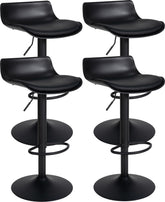 4er Set Barhocker Aveiro Kunstleder - schwarz