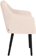 Besucherstuhl Utrecht Stoff schwarz - beige