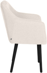 Besucherstuhl Utrecht Stoff schwarz - creme