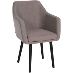 Besucherstuhl Utrecht Stoff schwarz - taupe