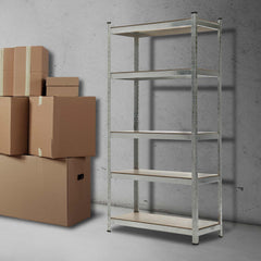 Lagerregal 90x40x180 cm - silber