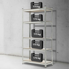 Lagerregal 90x40x180 cm - silber