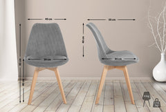 Stuhl Linares Cord - grau