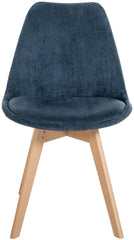4er Set Stuhl Linares Cord - dunkelblau