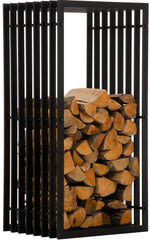 Kaminholzständer Irving 40x50x100 - schwarz-matt