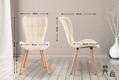 Stuhl Elda PU natura - creme