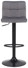 4er Set Barhocker Feni Samt - grau