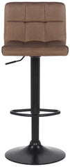 4er Set Barhocker Feni Samt - braun