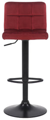 4er Set Barhocker Feni Samt - rot
