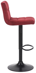 4er Set Barhocker Feni Samt - rot