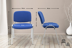Besucherstuhl Ken C Stoff - blau