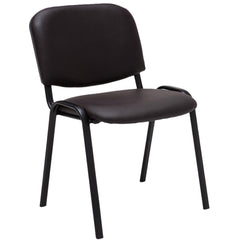 Besucherstuhl Ken Kunstleder - braun