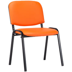 Besucherstuhl Ken Kunstleder - orange