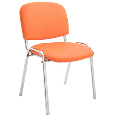Besucherstuhl Ken C Kunstleder - orange