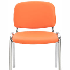 Besucherstuhl Ken C Kunstleder - orange